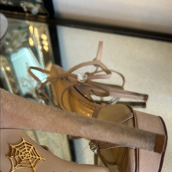 Charlotte Olympia “Isadora” Platform Sandals in Blush Suede 38 - Picture 7 of 9